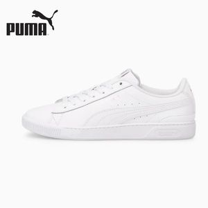 Women's Puma Vikky v3 Leather Trainers 383115_02 White Silver  US9.5 UK7 EUR40.5